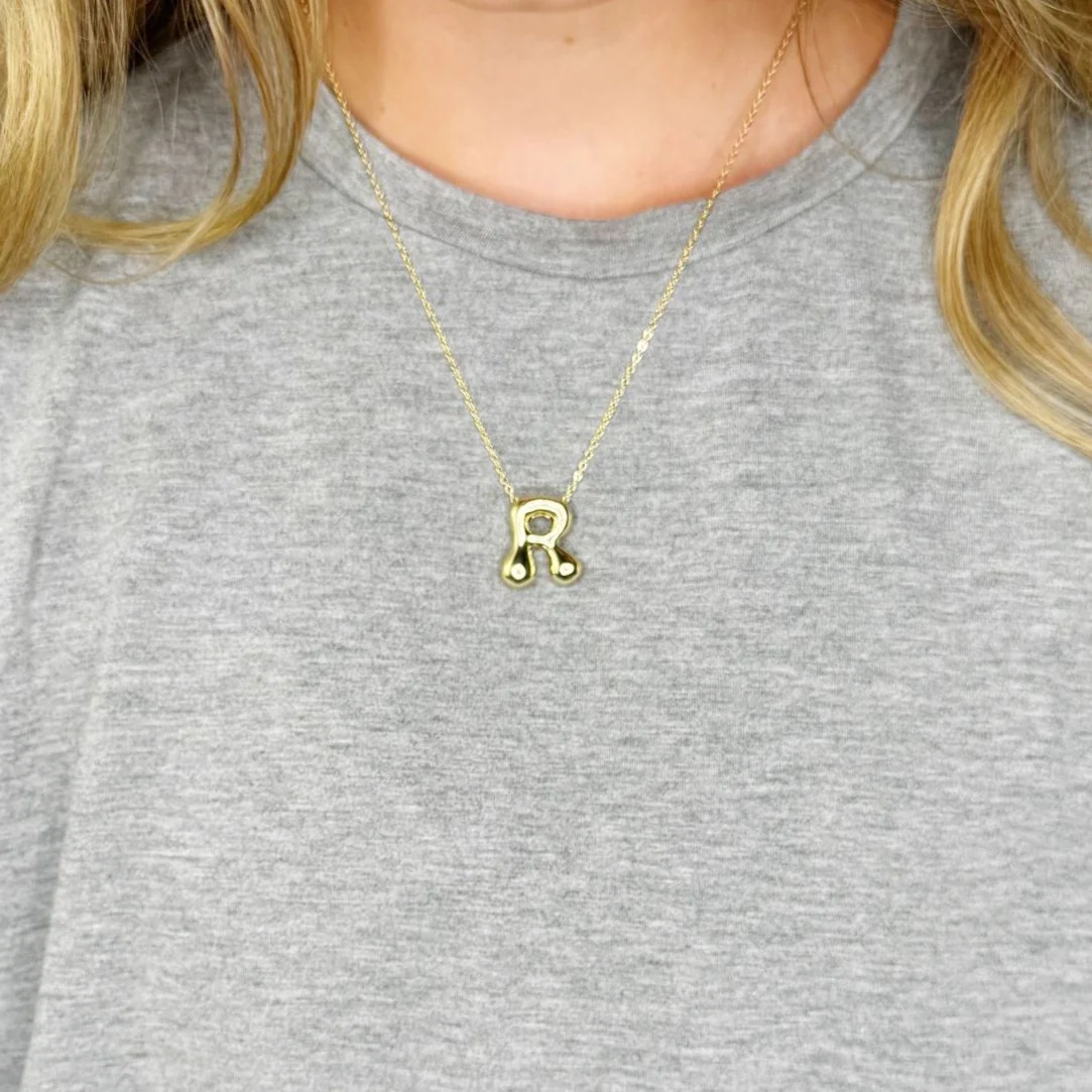 Bubble Initial Necklace - Image 3