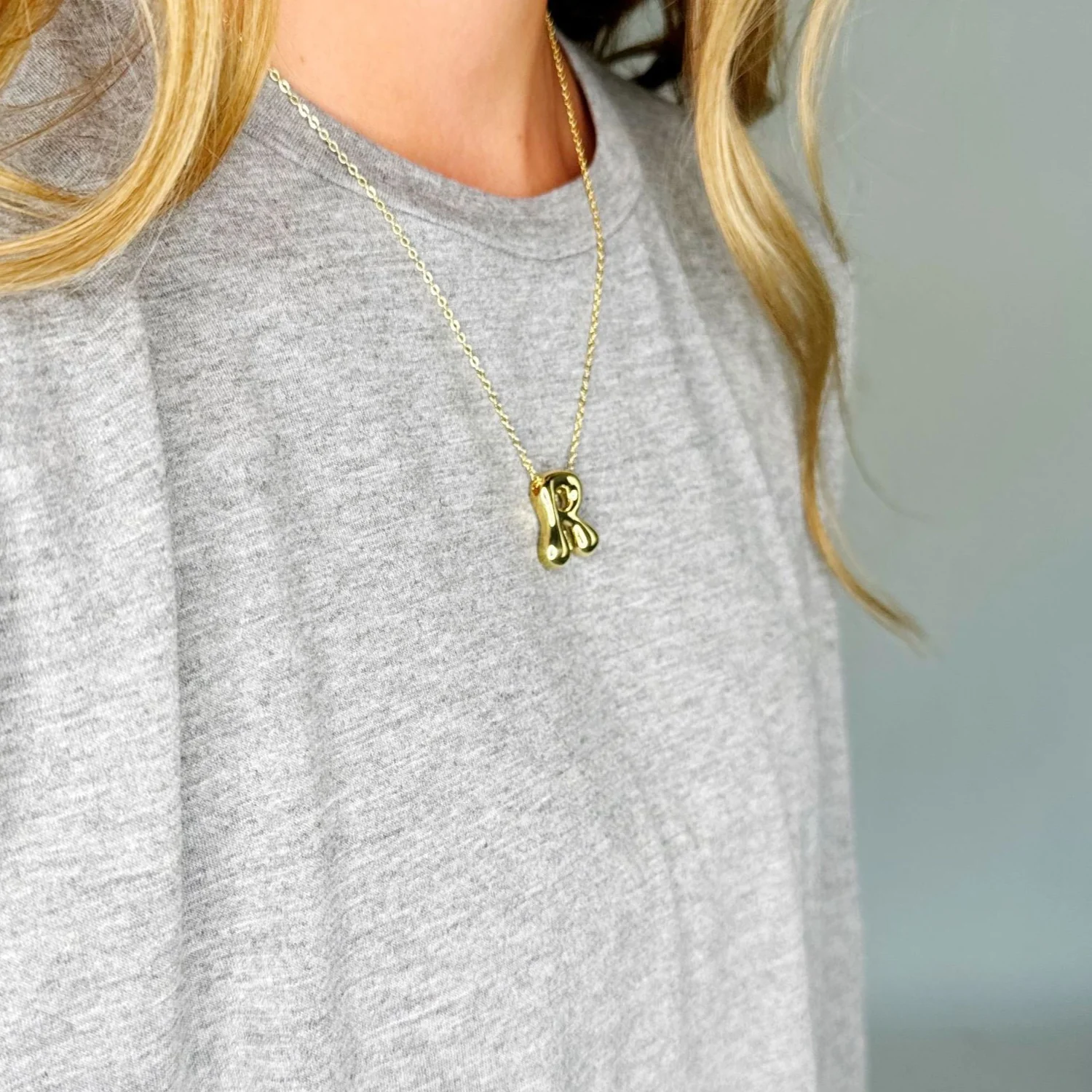 Bubble Initial Necklace - Image 5