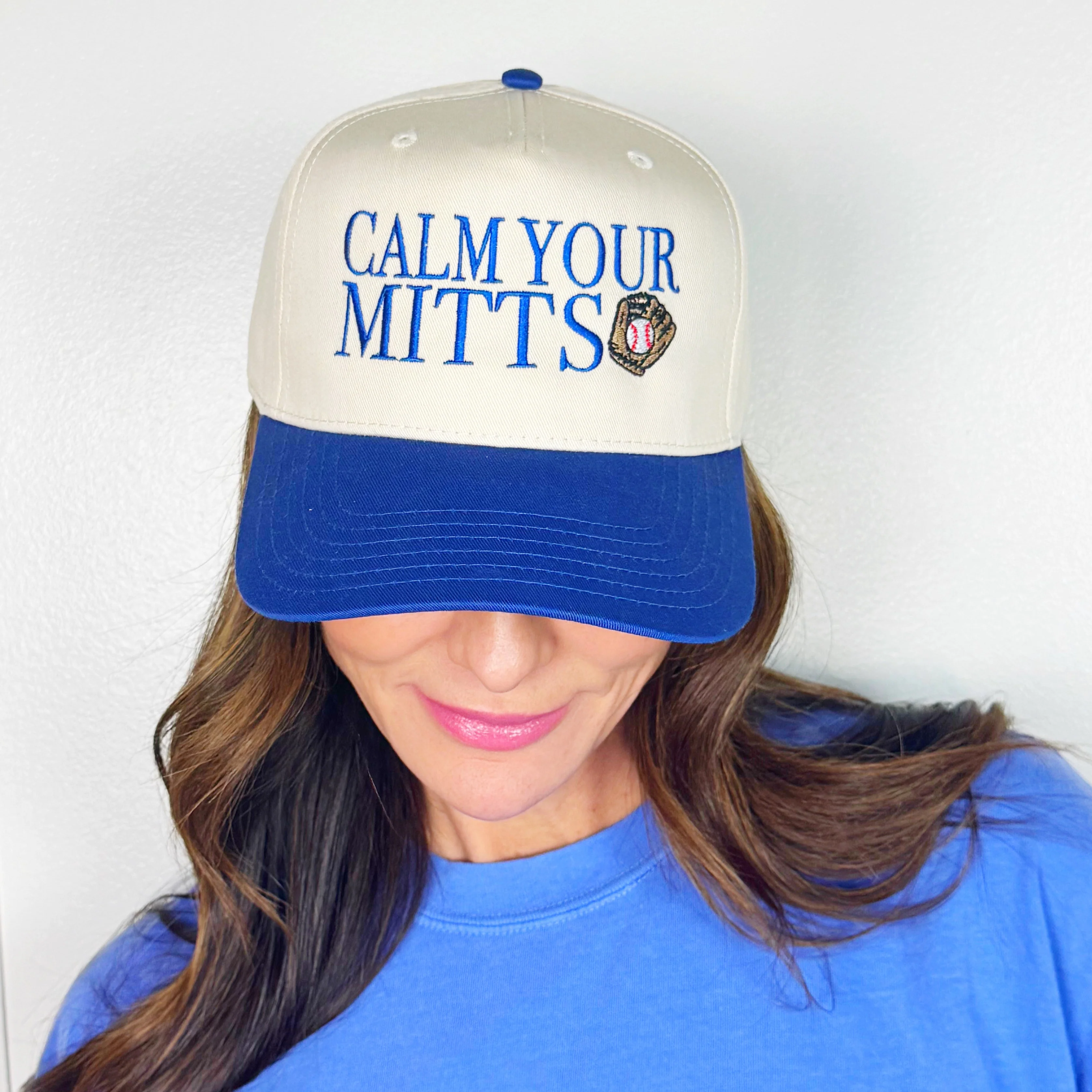 Baseball Calm Your Mitts Trucker Hat - Image 3
