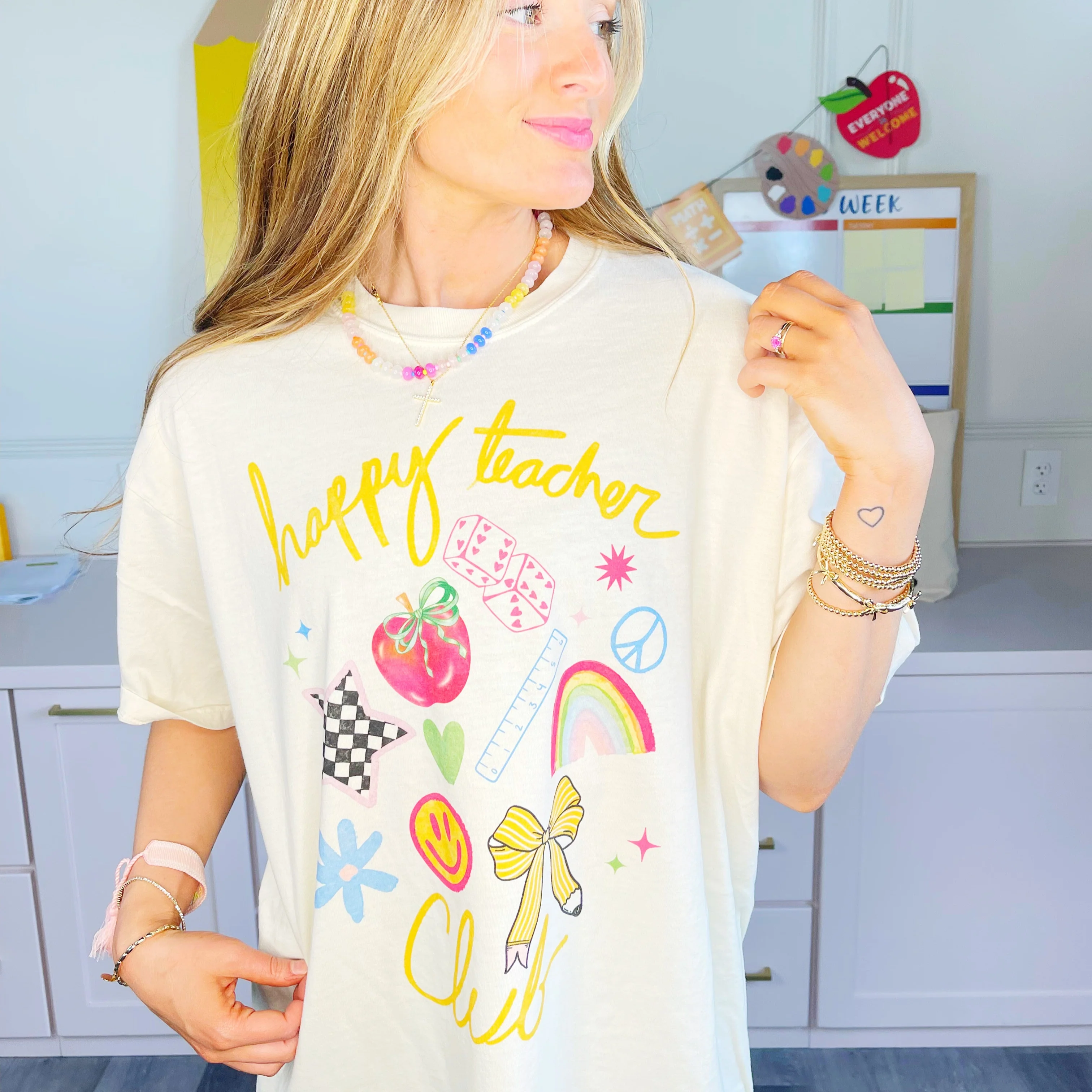 Happy Teacher Club Tee - Image 2