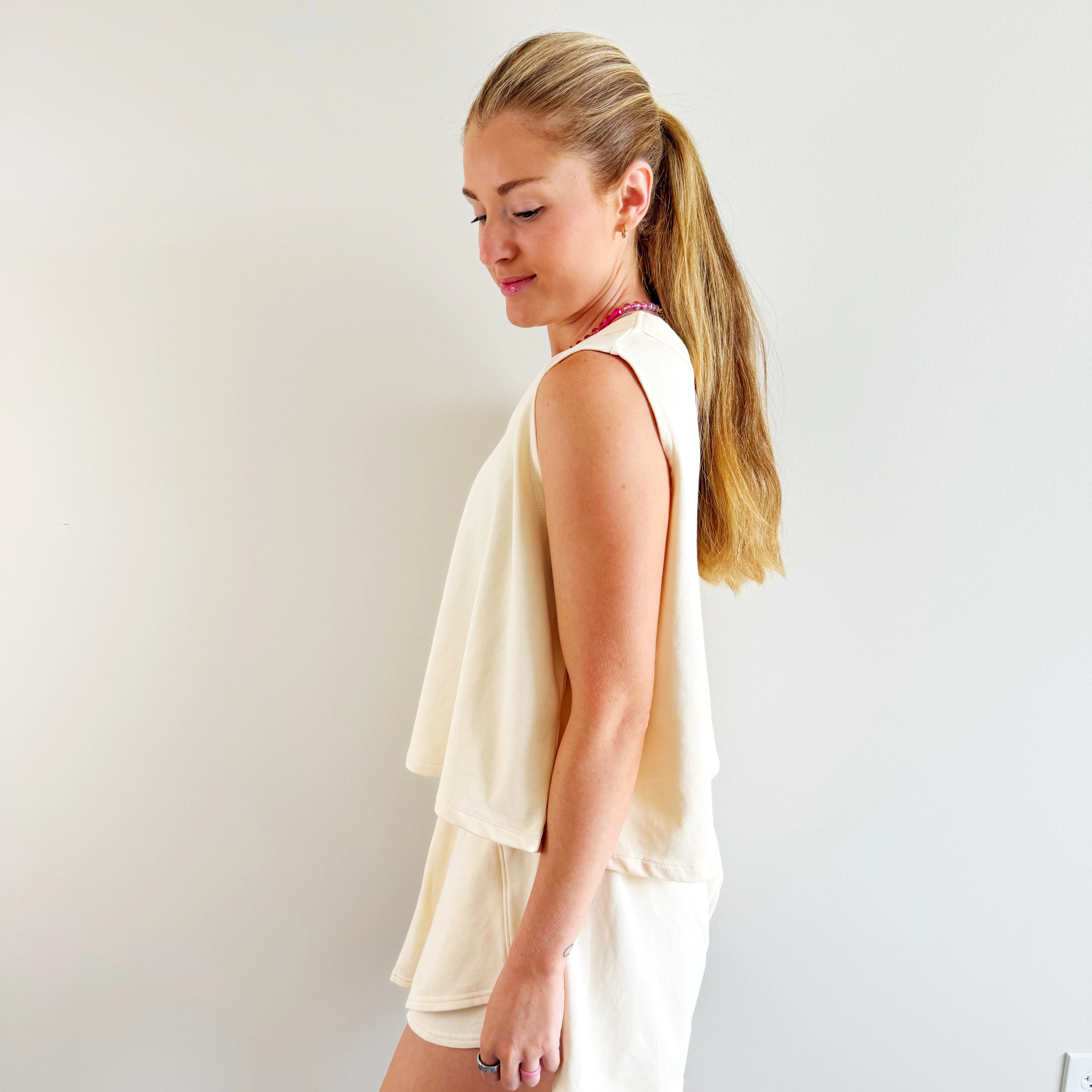 Ivory Flowy Tank - Image 4