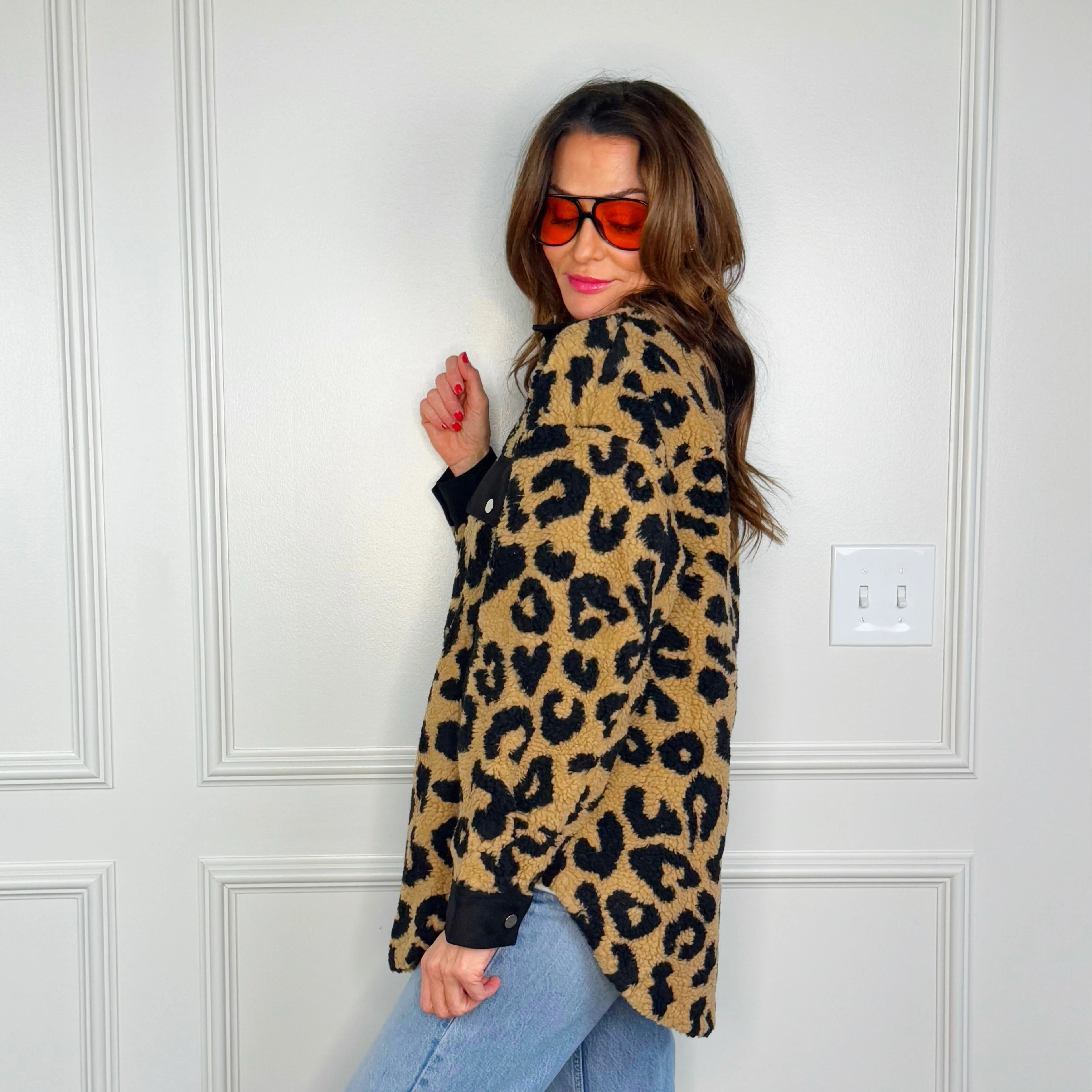 Leopard Fleece Shacket - Image 3