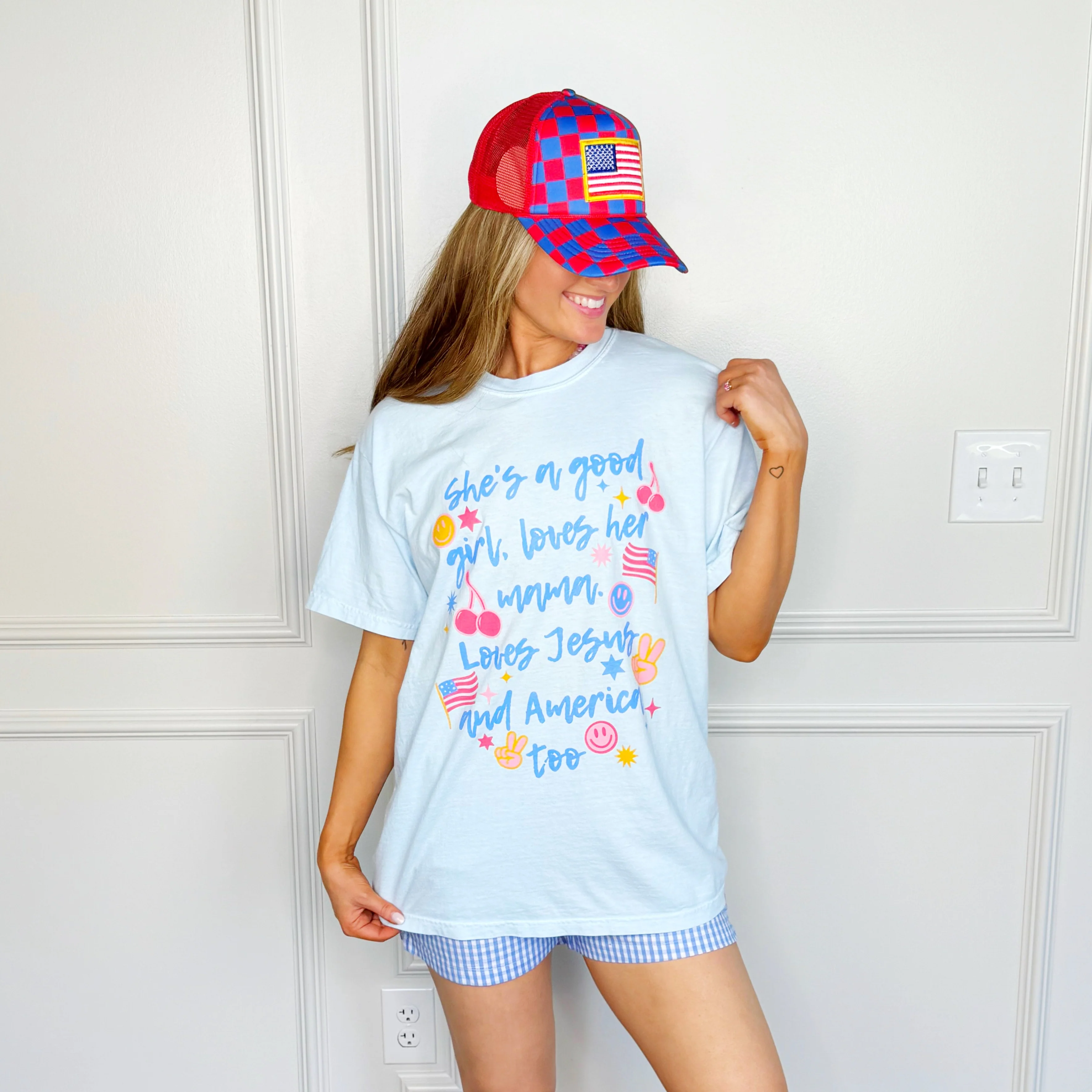 Loves Jesus & America Too Tee